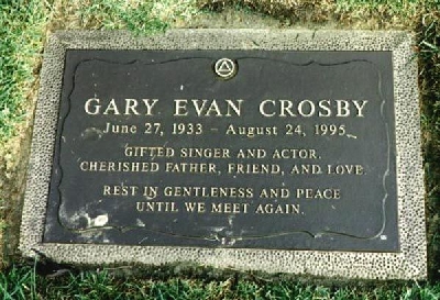 Gary Crosby's gravestone